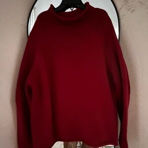 J. Crew Red Turtleneck Sweater